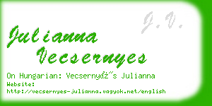 julianna vecsernyes business card